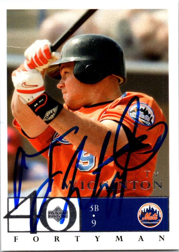 736815 Ty Wigginton Autographed Baseball Card -   York Mets 2003 Upper Deck Fortyman No.625