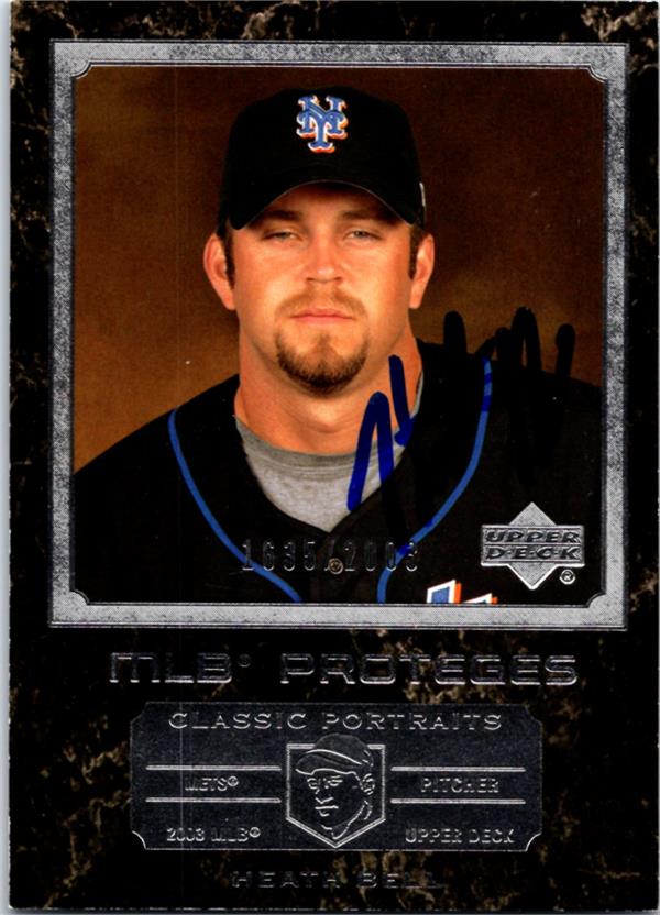 736921 Heath Bell Autographed Baseball Card -   York Mets 2003 Upper Deck Proteges No.170