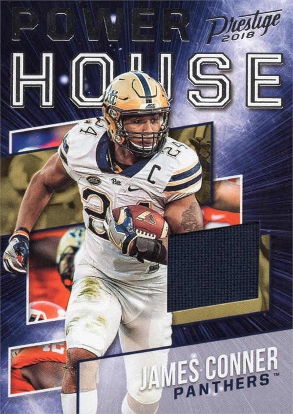 737590 James Conner Player Worn Jersey Patch Football Card - Pittsburgh Panthers 2018 Panini Prestige Power House No.PHJC