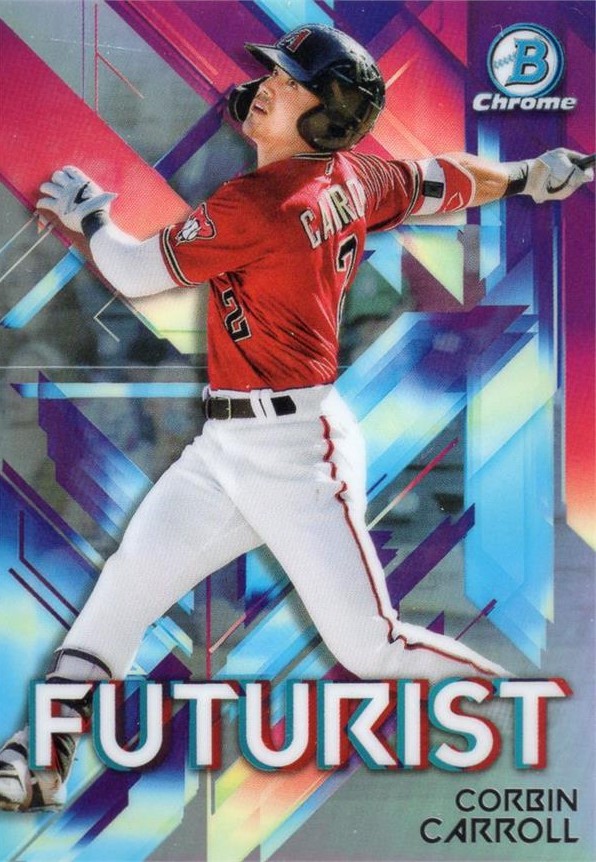 768352 Corbin Carroll Baseball Card - Rookie Arizona Diamondbacks 2021 Topps No.Futcc Futurist Insert Refractor