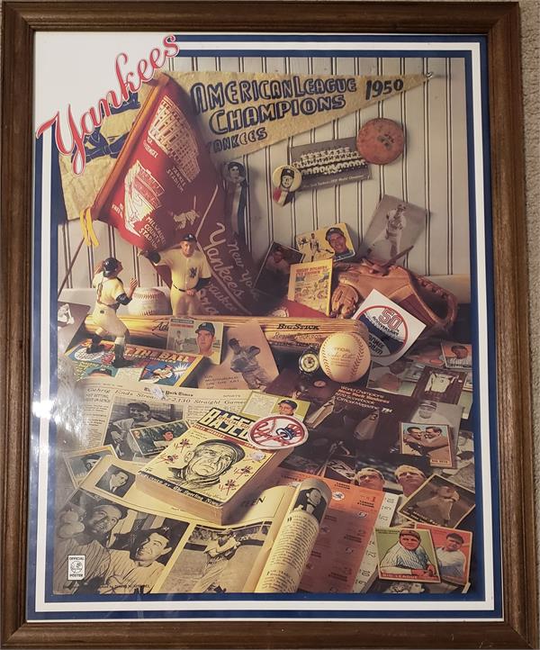 Picture of Autograph Warehouse 768473   York Yankees Collectibles Framed Poster - 18 x 24 in.