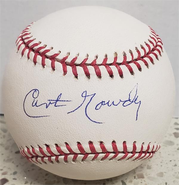 Picture of Autograph Warehouse 726272 Curt Gowdy Autographed Baseball - Hall of Famer Broadcaster Onlb
