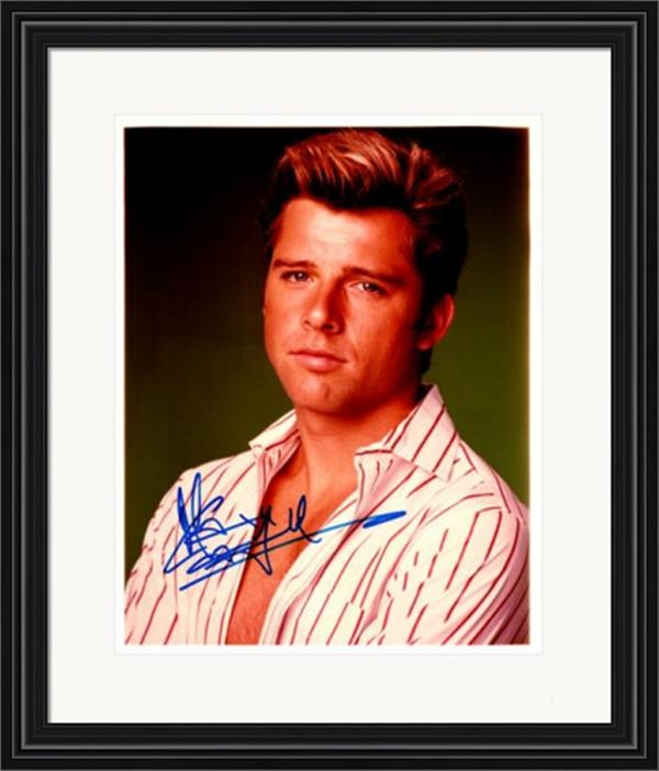 726484 Maxwell Caulfield Autographed 8 x 10 in. Photo - Grease 2 No.3 Matted & Framed