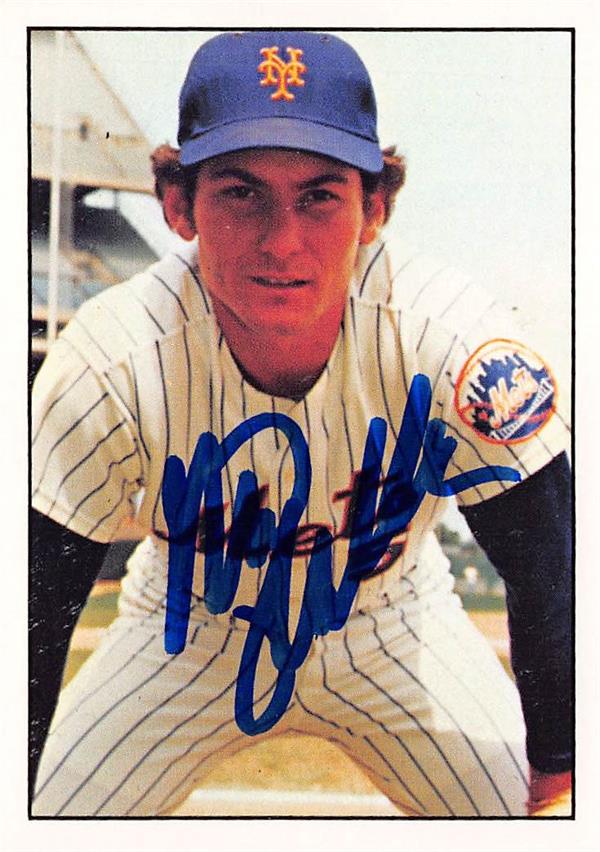 768780 Mike Phillips Autographed Baseball Card -   York Mets 1975 SSPC No.5