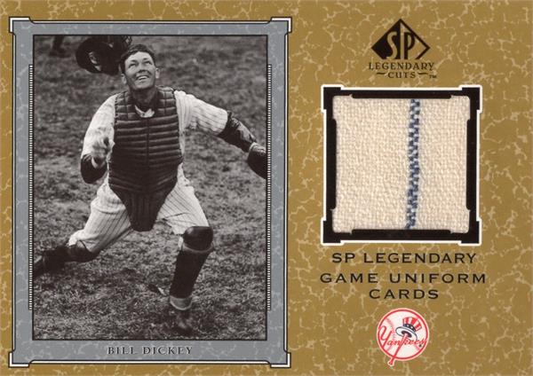 768771 Bill Dickey Player Worn Jersey Patch Baseball Card -   York Yankees 2001 Upper Deck Legendary Uniform No.Jbd