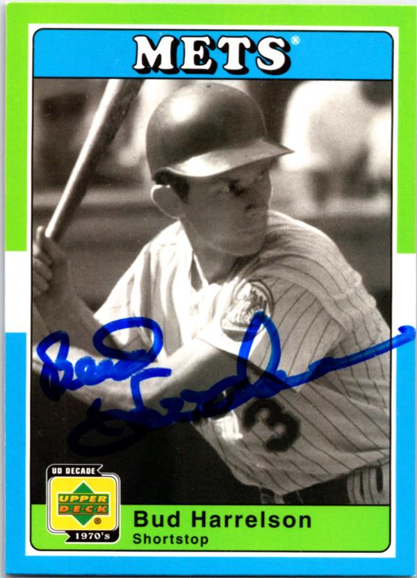 768885 Bud Harrelson Autographed Baseball Card -   York Mets 2001 Upper Deck No.74