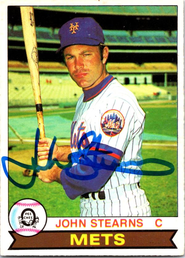 769060 John Stearns Autographed Baseball Card -   York Mets 1979 O-Pee-Chee No.280