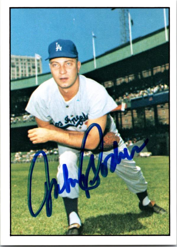 769088 Johnny Podres Autographed Baseball Card - Los Angeles Dodgers 1978 TCMA No.156