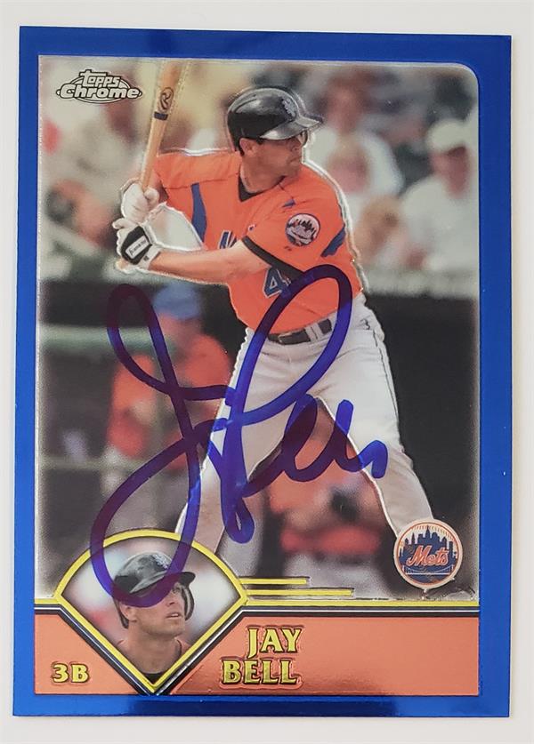 781995 Jay Bell Autographed Baseball Card -   York Mets 2003 Topps Chrome Traded No.T102