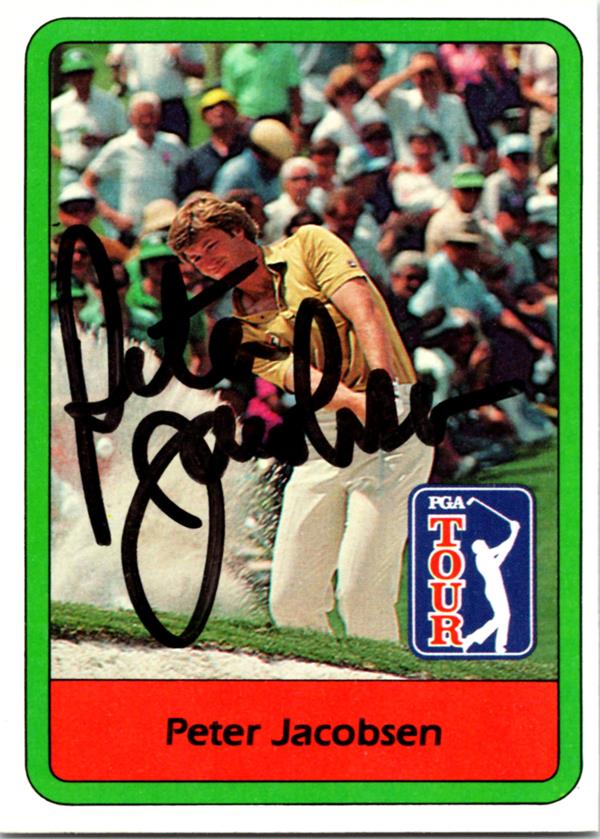 782237 Peter Jacobsen Autographed Golf Card - Oregon Ducks 1982 Donruss No.50
