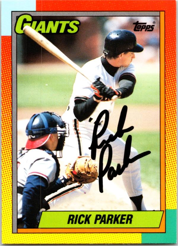 781128 Rick Parker Autographed Baseball Card - San Francisco Giants 1990 Topps Traded No.87T
