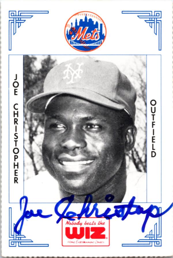 782135 Joe Christopher Autographed Baseball Card -   York Mets, LC 1991 Wiz Mini No.75