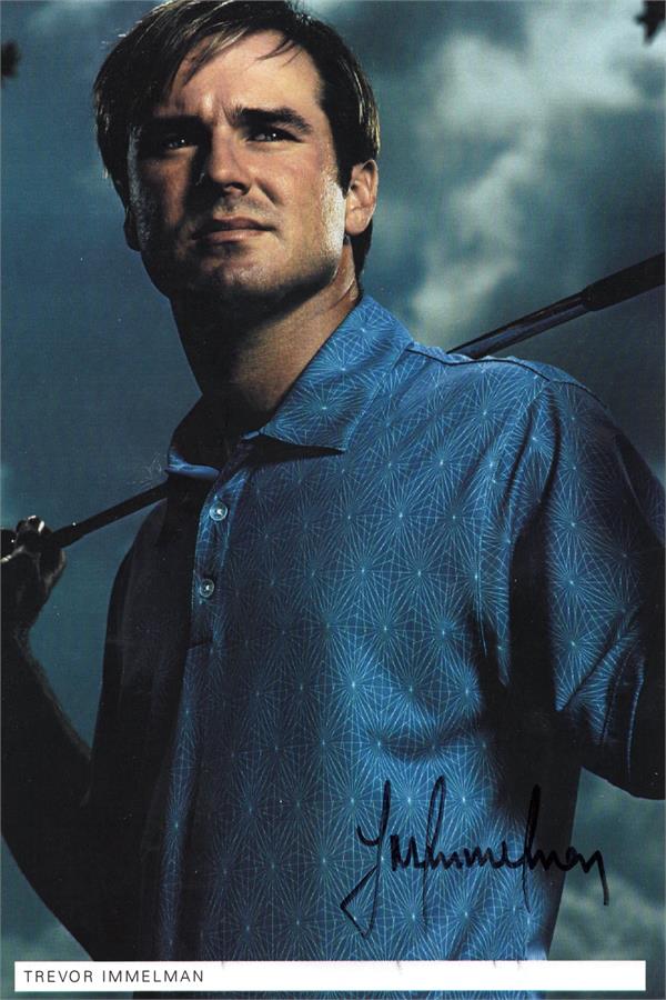 782448 Trevor Immelman Autographed 5 x 8 in. Min Post Card - Golfer Blank Back