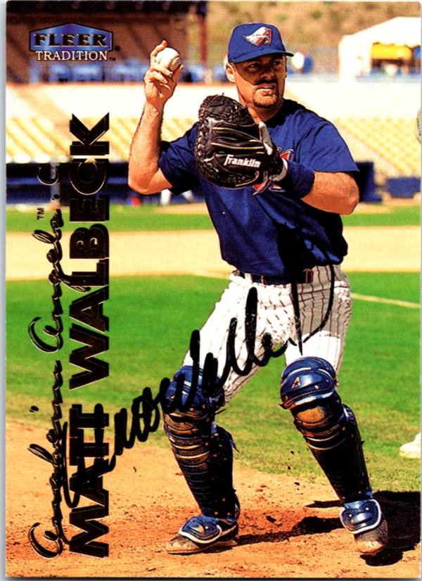 782552 Matt Walbeck Autographed Baseball Card - Toronto Blue Jays 1998 Fleer Tradition No.546
