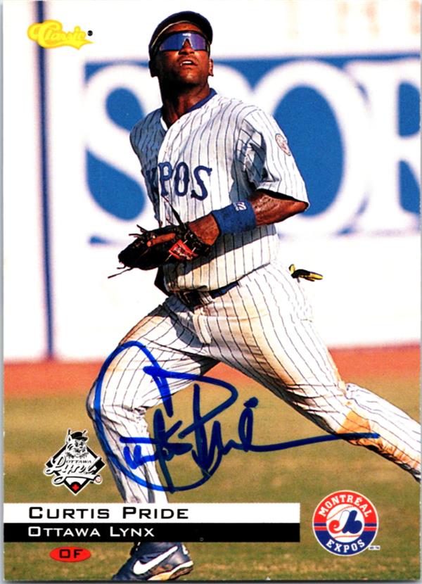 780372 Curtis Pride Signed Baseball Card - Ottawa Lynx, Expos 1994 Classic Minor League Rookie No.197
