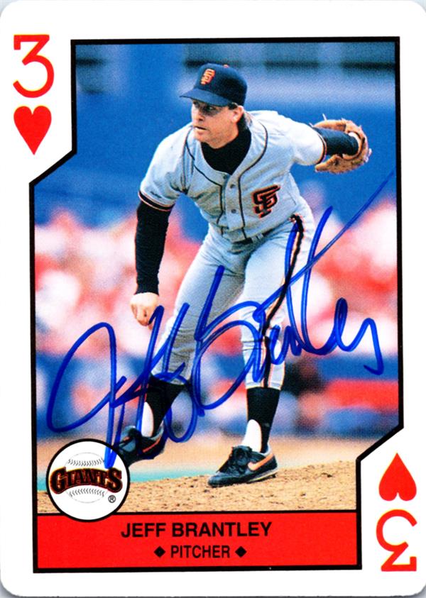 780389 Jeff Brantley Autographed Baseball Playing Card - San Francisco Giants 1990 All Stars No.3H