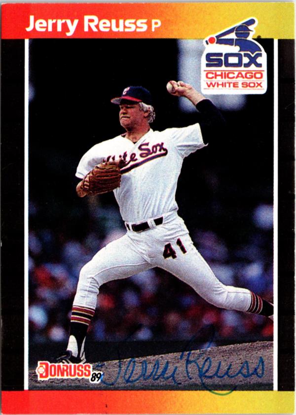 795043 Jerry Reuss Autographed Baseball Card - Chicago White Sox 1989 Donruss No.413