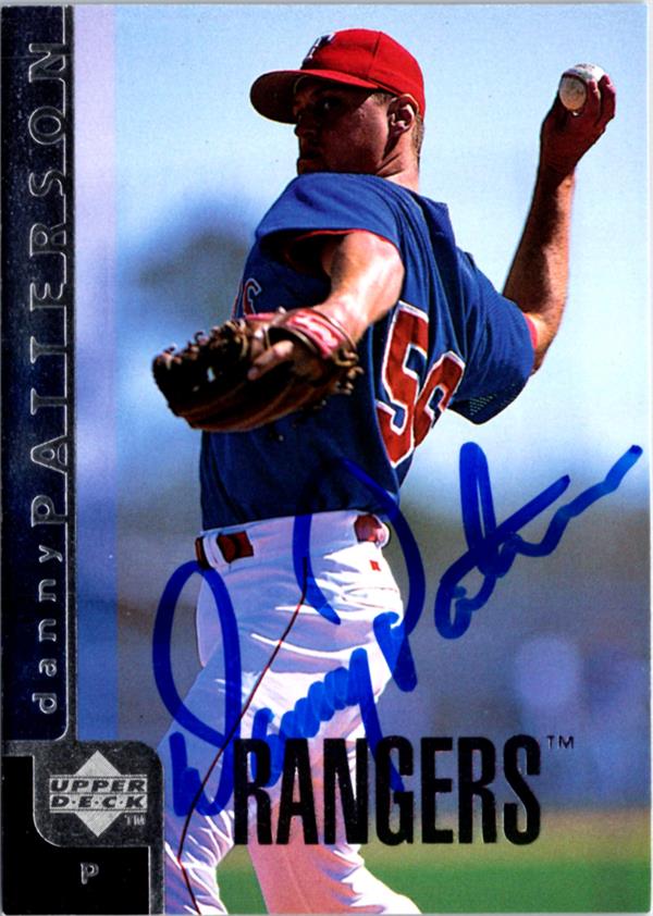795162 Danny Patterson Autographed Baseball Card - Texas Rangers 1998 Upper Deck No.741