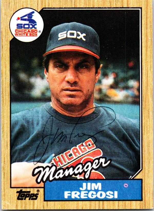 780516 Jim Fregosi Autographed Baseball Card - Chicago White Sox 1987 Topps No.318 Ballpoint