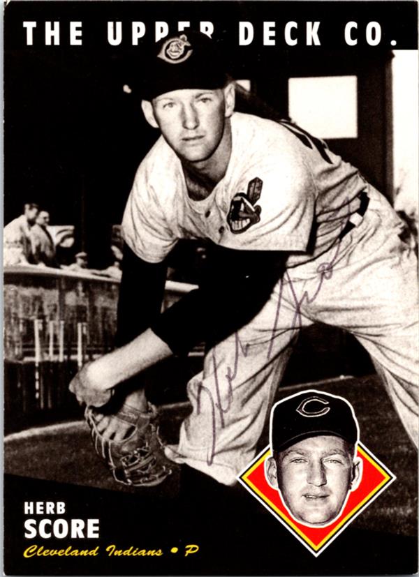 780584 Herb Score Autographed Baseball Card - Cleveland Indians 1994 Upper Deck Bat No.56 Ballpoint