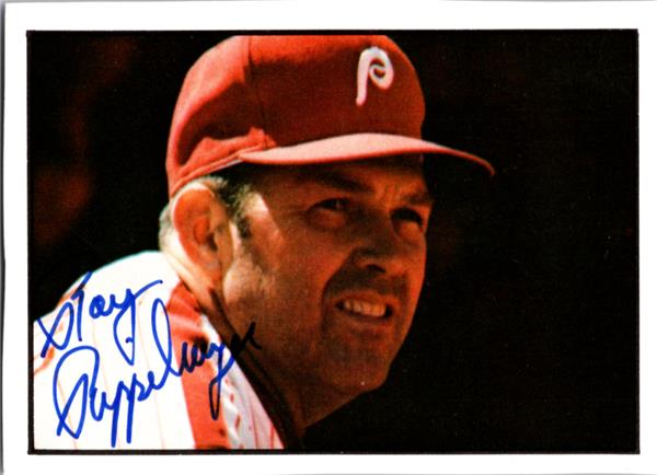 780615 Ray Rippelmeyer Autographed Baseball Card - Philadelphia Phillies 1978 SSPC No.36