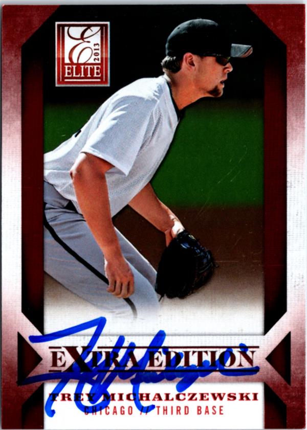 795227 Trey Michalczewski Autographed Baseball Card - Birmingham Barons 2013 Panini Elite Extra No.97