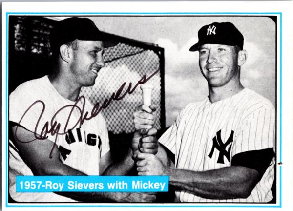 794089 Roy Sievers Autographed Baseball Card - Washington Senators 1982 Asa Authentic Sports No.30