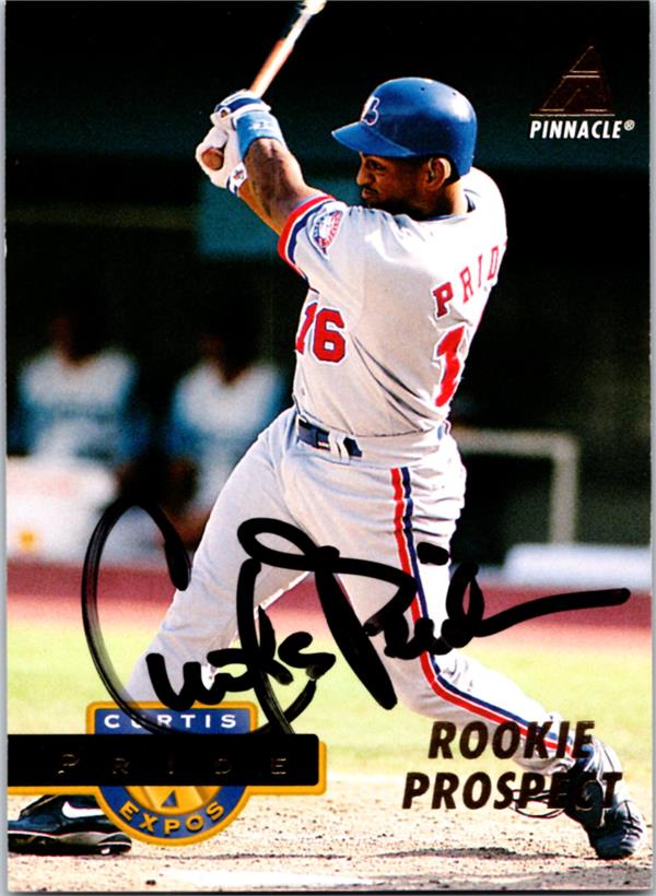 769455 Curtis Pride Signed Baseball Card - Montreal Expos 1994 Pinnacle Rookie Prospect No.230