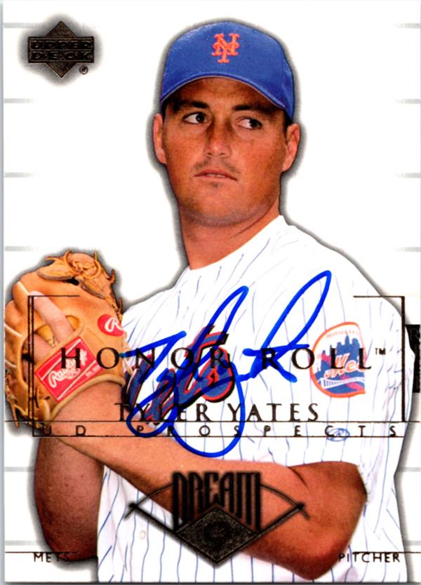 769636 Tyler Yates Autographed Baseball Card -   York Mets 2002 Upper Deck Honor Roll No.21