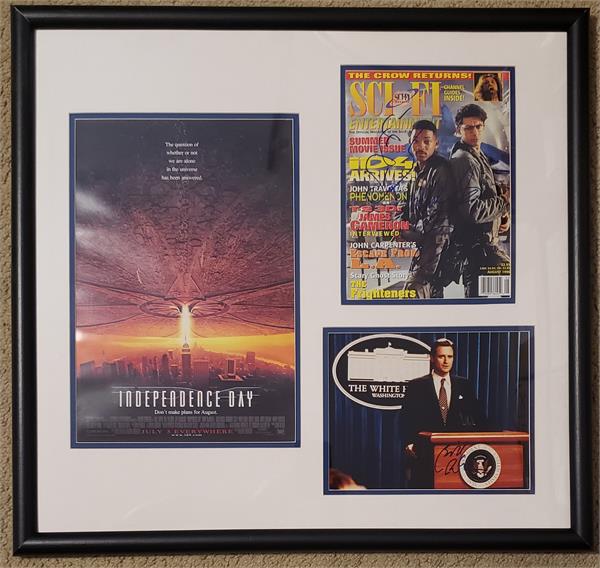 769937 Jeff Goldblum Will Smith Signed Magazine Bill Pullman Autographed 8 x 10 in. Photo - Matted Framed - Independence Day ID4 - 11 x 20 in.