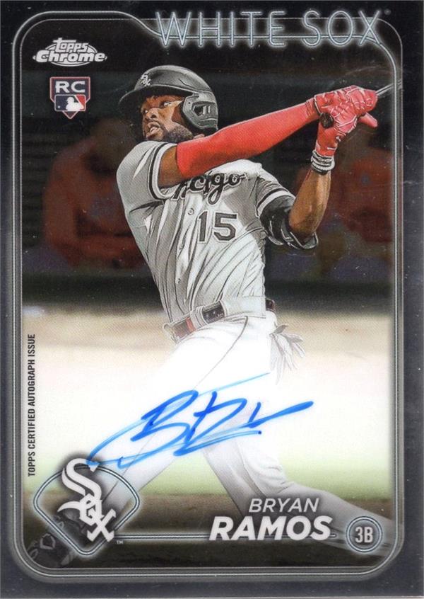 794964 Bryan Ramos Autographed Baseball Card - Chicago White Sox 2024 Topps Chrome Rookie No.RABRR