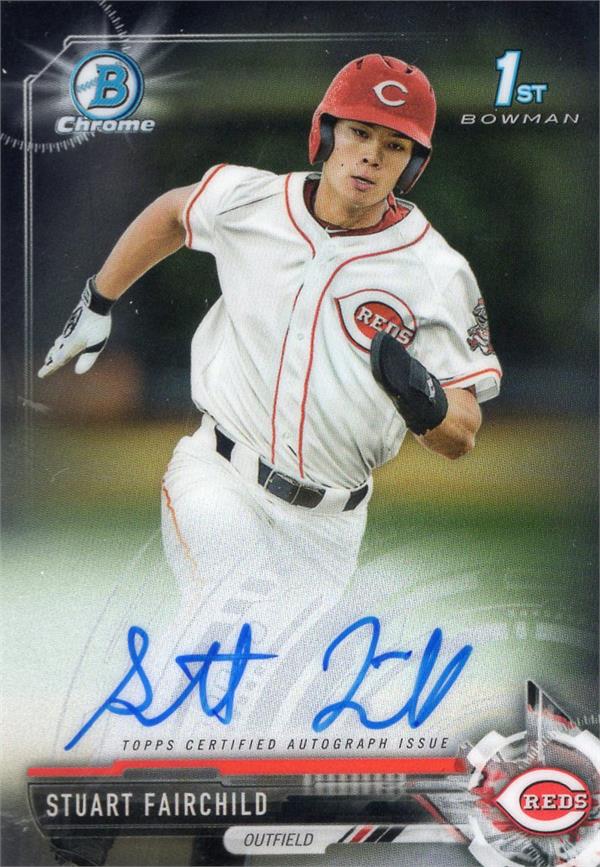 794973 Sturt Fairchild Autographed Baseball Card - Cincinnati Reds 2018 Bowman Chrome 1st Rookie No.CDASF