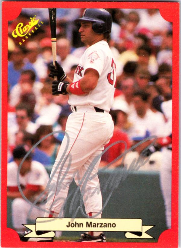 768788 John Marzano Autographed Baseball Card - Boston Red Sox 1988 Classic No.189