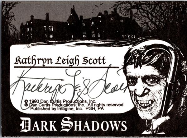 794554 Kathryn Leigh Scott Autographed Trading Card - Maggie Evans 1993 Dan Curtis Dark Shawdows No.1