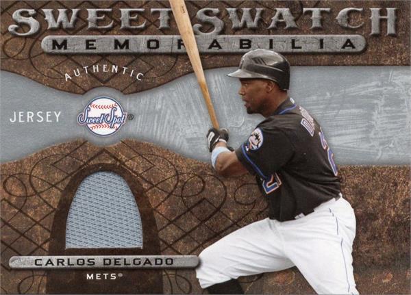 794960 Carlos Delgado Player Worn Jersey Patch Baseball Card -   York Mets 2009 Upper Deck Sweet Swatch No.SSCD