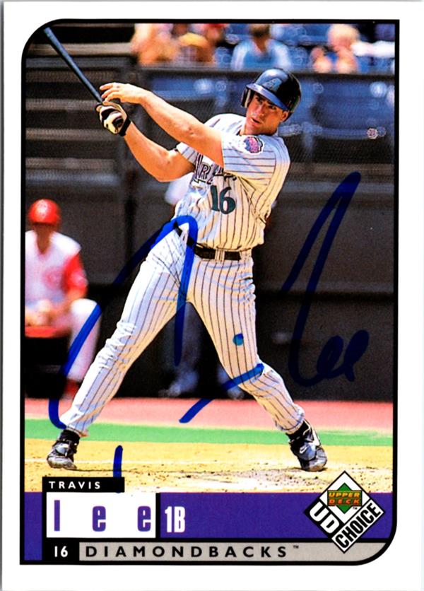795157 Travis Lee Autographed Baseball Card - Arizona Diamondbacks 1999 Upper Deck No.52