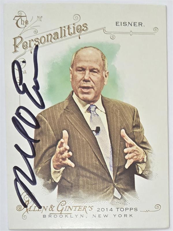 795321 Michael Eisner Autographed Trading Card - Ceo Walt Disney Company 2014 Topps Allen & Ginter No.22