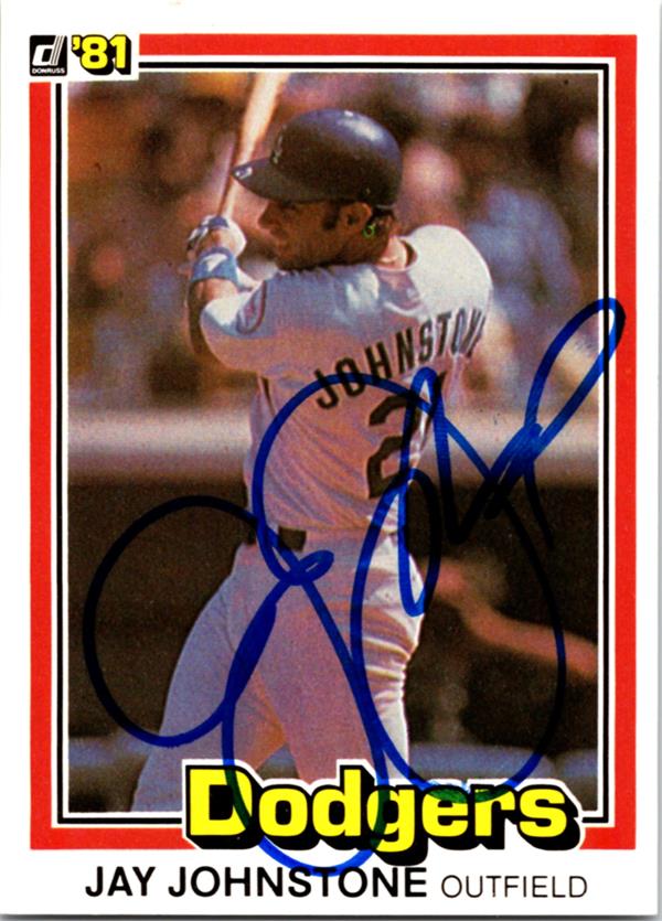 769186 Jay Johnstone Autographed Baseball Card - Los Angeles Dodgers 1981 Donruss No.300