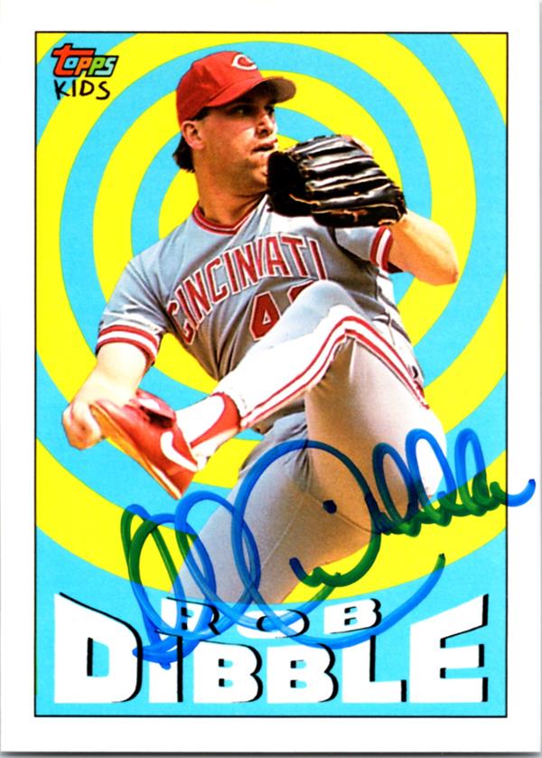 769259 Rob Dibble Autographed Baseball Card - Cincinnati Reds 1992 Topps Kids No.40