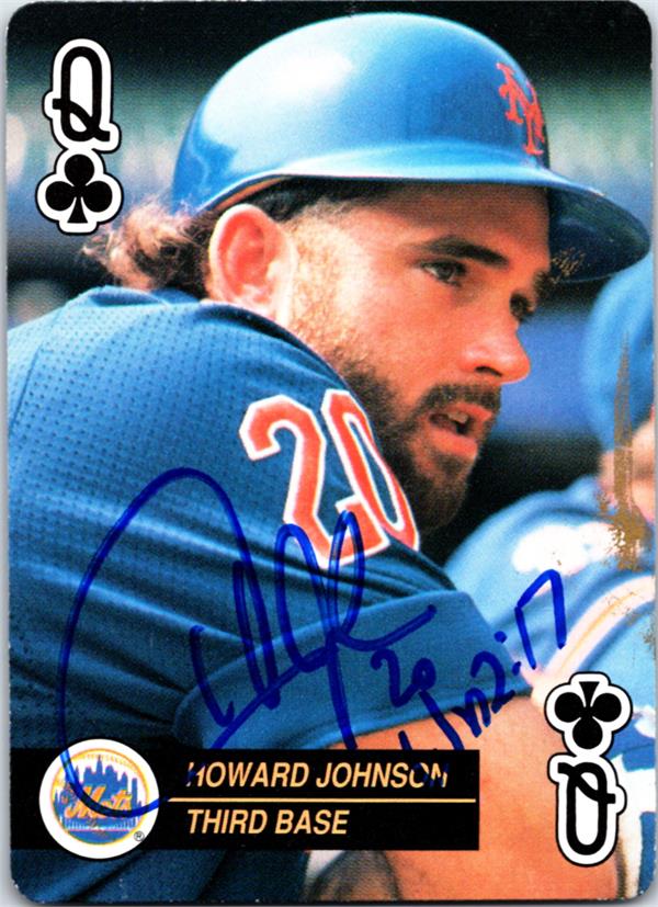 769392 Howard Johnson Autographed Baseball Card -   York Mets 1992 Aces No.QC
