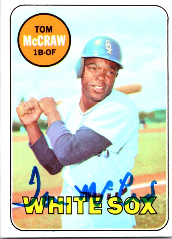 769404 Tom Mccraw Autographed Baseball Card - Chicago White Sox 1969 Topps No.388