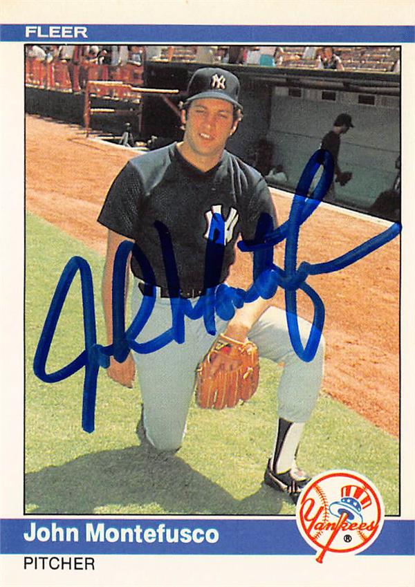 769532 John Montefusco Autographed Baseball Card -   York Yankees 1984 Fleer No.132