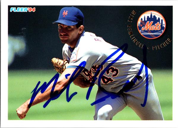 769599 Mike Remlinger Autographed Baseball Card -   York Mets 1994 Fleer Update No.U159
