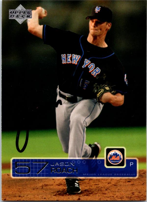 769638 Jason Roach Autographed Baseball Card -   York Mets 2003 Upper Deck No.552