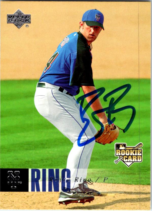 769643 Royce Ring Autographed Baseball Card -   York Mets 2006 Upper Deck Rookie No.1128