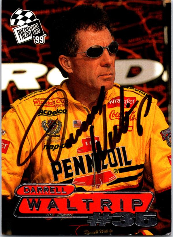 780291 Darrell Waltrip Autographed Trading Card - Auto Racing, Nascar, SC 1999 Press Pass No.21