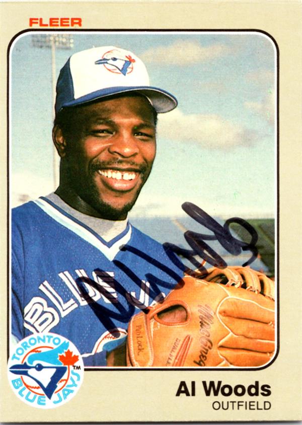 780460 Al Woods Autographed Baseball Card - Toronto Blue Jays 1983 Fleer No.444