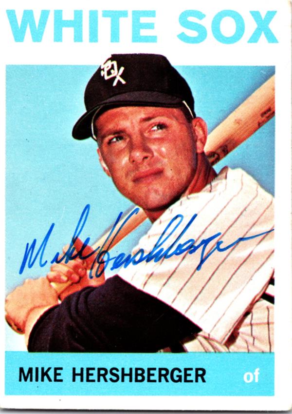 780771 Mike Hershberger Autographed Baseball Card - Chicago White Sox 1964 Topps No.465