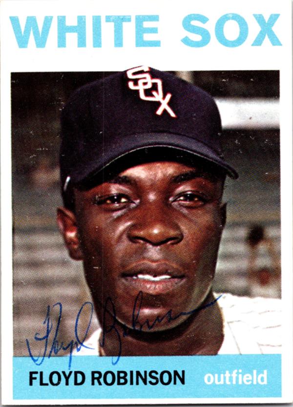781040 Floyd Robinson Autographed Baseball Card - Chicago White Sox 1964 Topps No.195