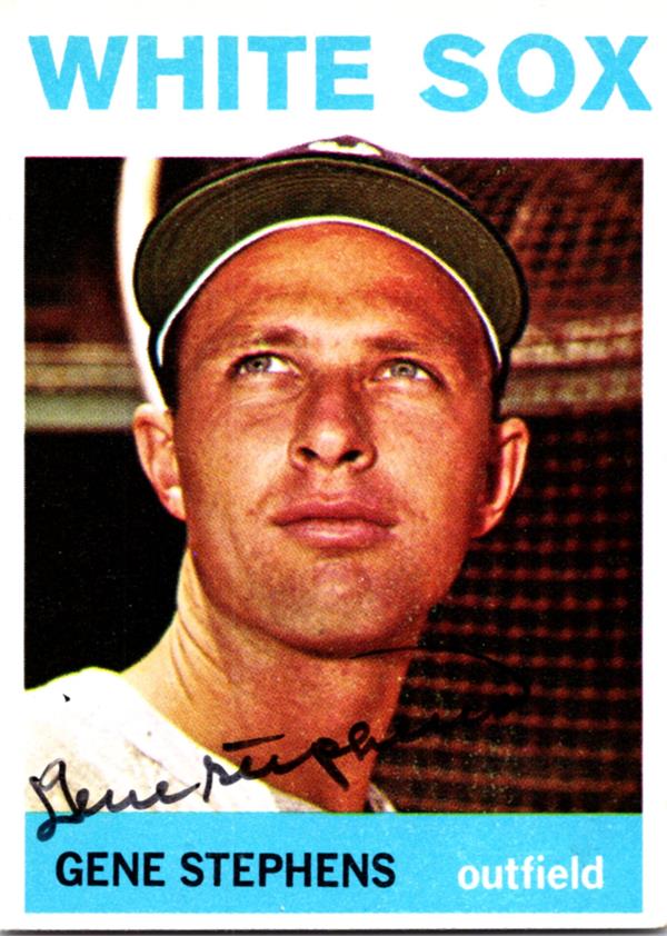781046 Gene Stephens Autographed Baseball Card - Chicago White Sox 1964 Topps No.308